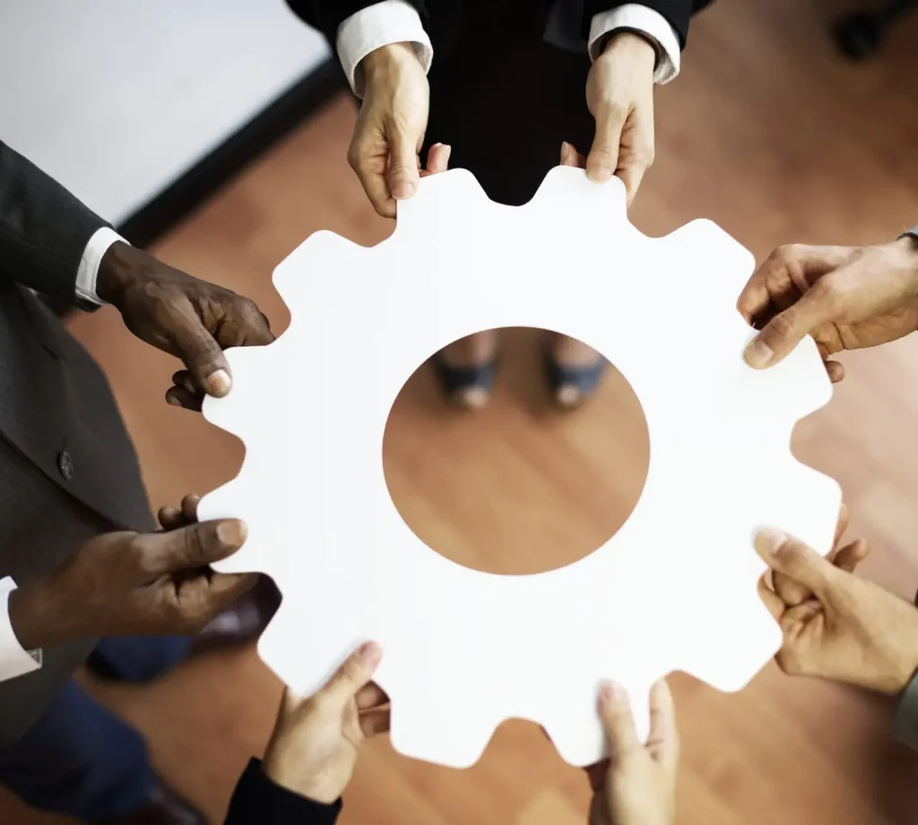 Diverse business colleagues shoo